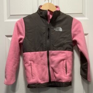 Kids North Face pink fleece Jacket size large
